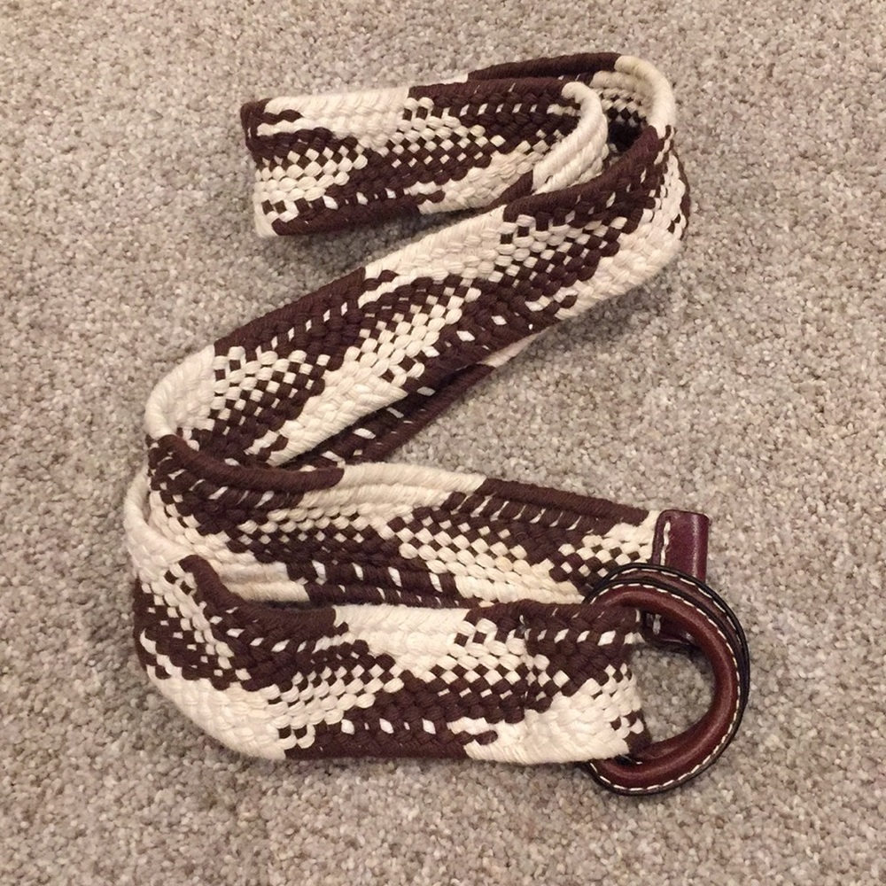 Brown and cream belt.